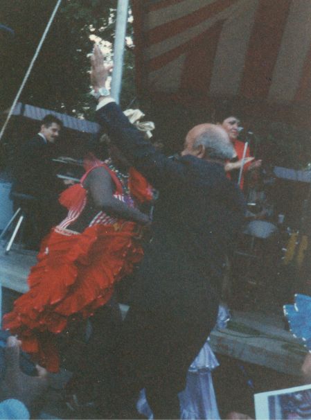 Mario Bauza, dancing in Detroit, 1990.